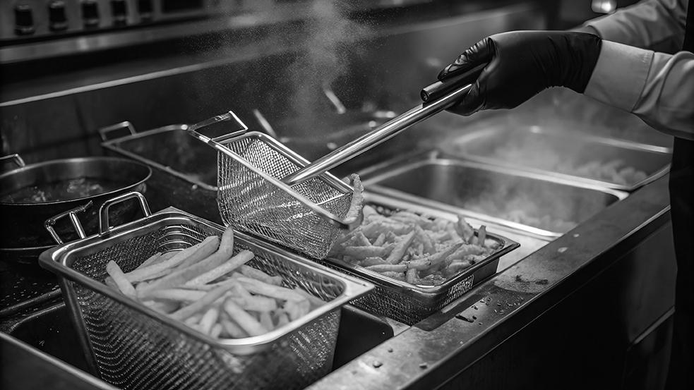 Frites en cuisson NB